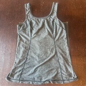 Lululemon Grey Ruffled Back Soft Material Tank Top Size 8 Casual Athletic